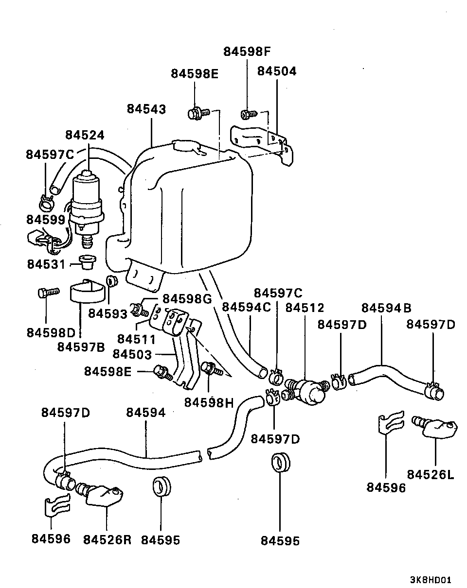 Headlamp Wiper Washer