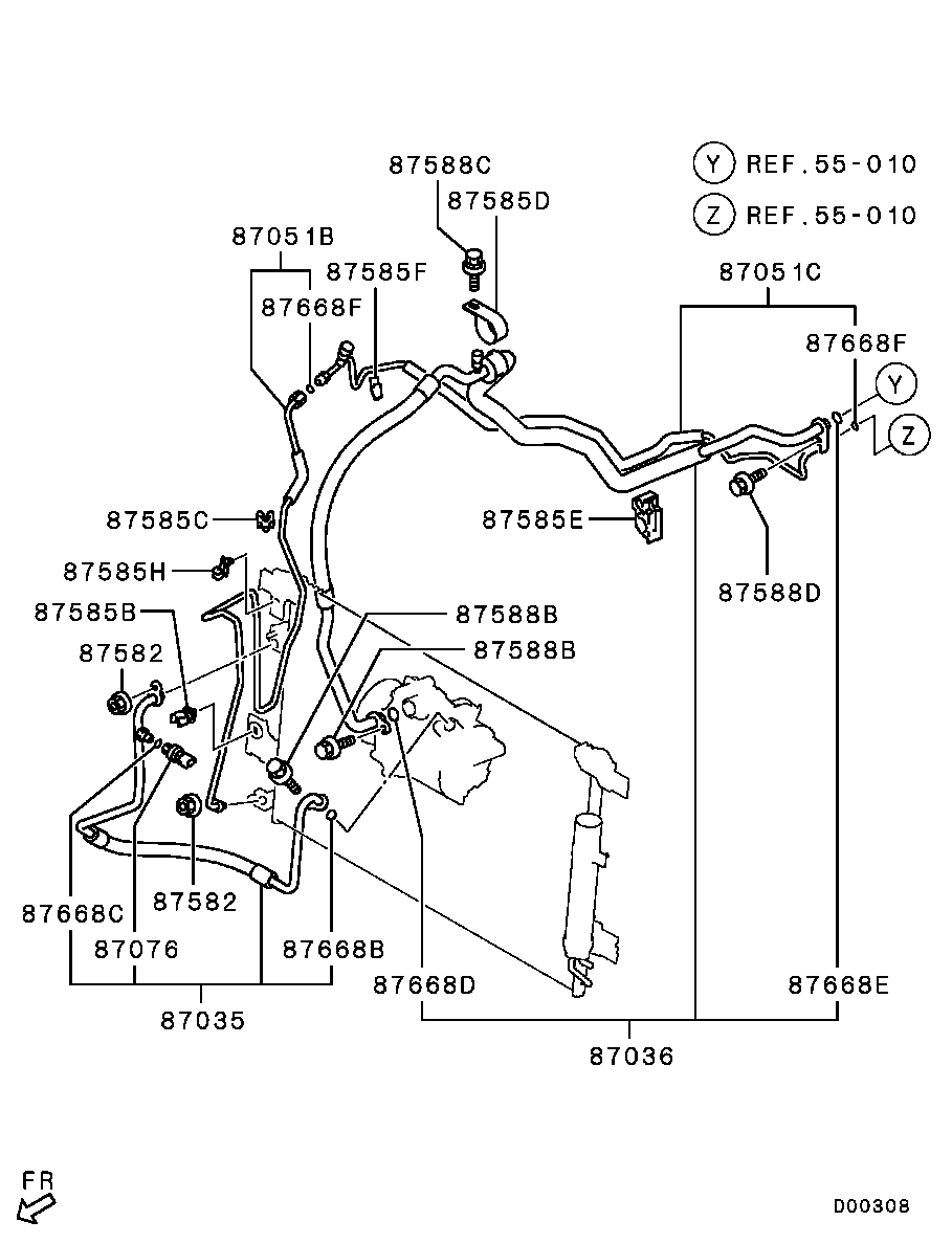 A/C Condenser, Piping