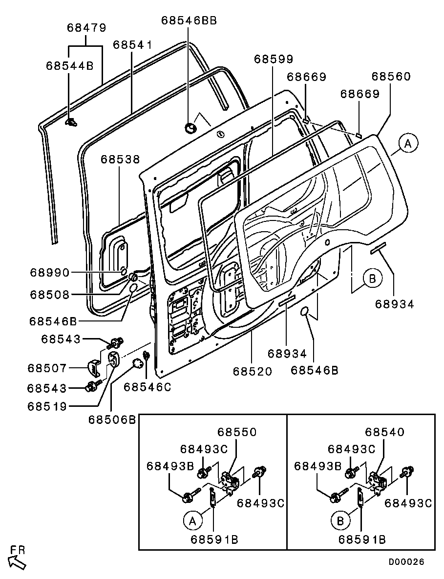 Back Door Panel Glass