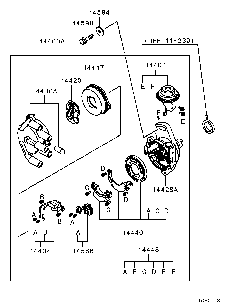 MD618981 Cover,Distributor Breaker Mitsubishi YoshiParts
