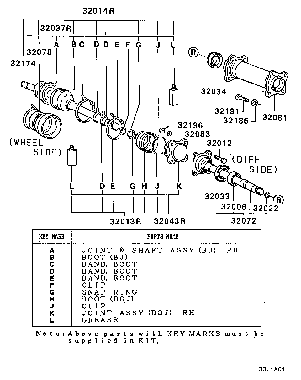 Front Axle Housing & Shaft
