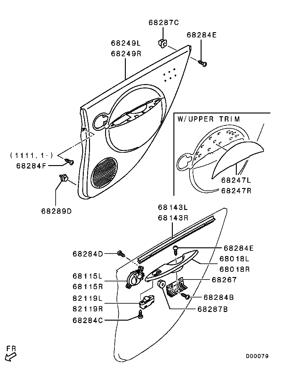 Embellecedor de puerta trasera y tirador