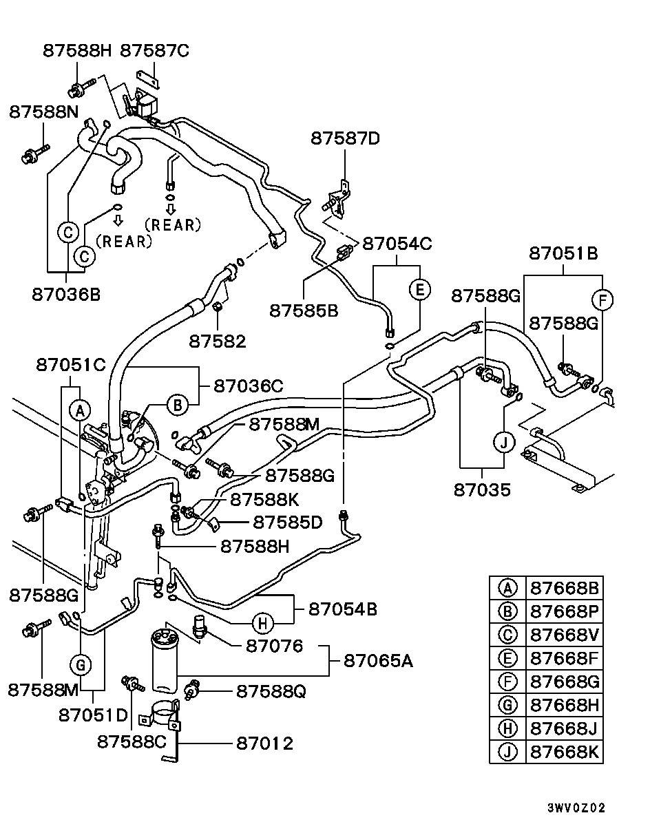A/C Condenser, Piping