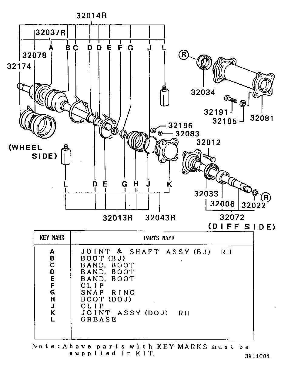 Front Axle Housing & Shaft