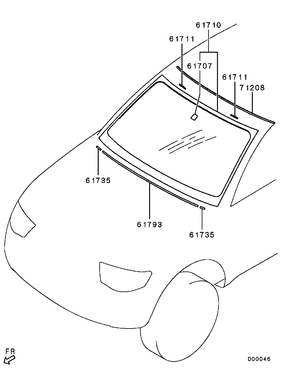 Windshield Glass & Moulding