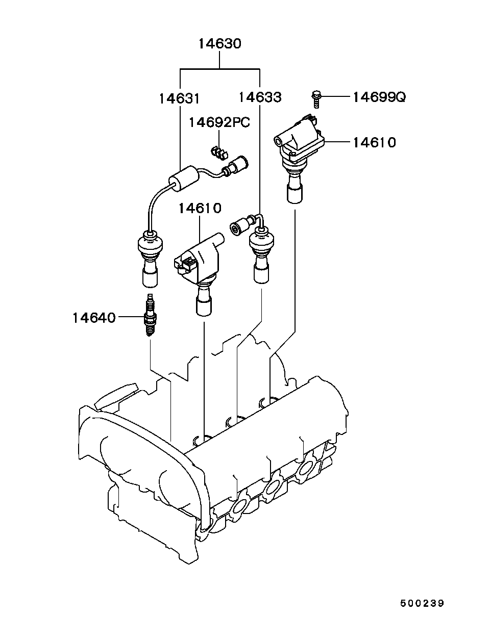 Spark Plug, Cable & Coil