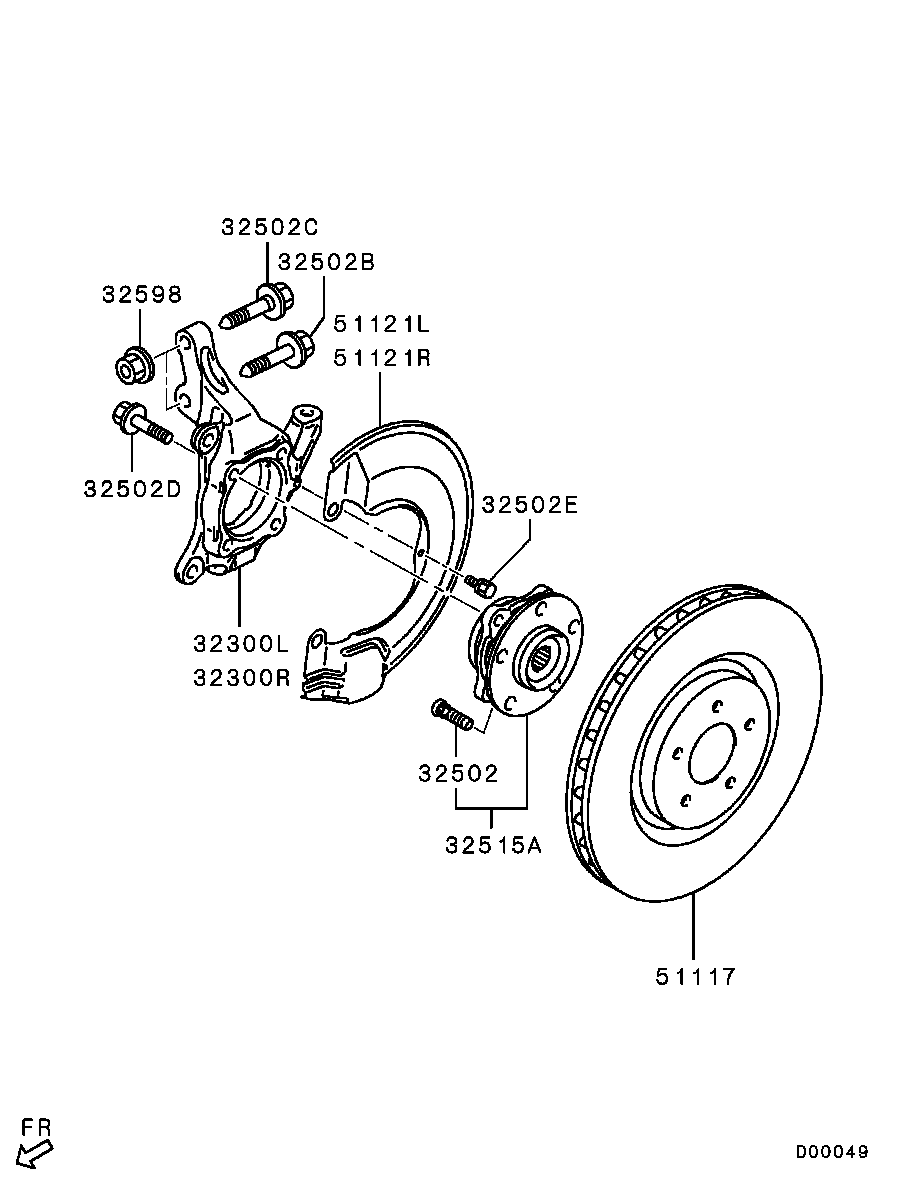 Front Axle Hub Drum