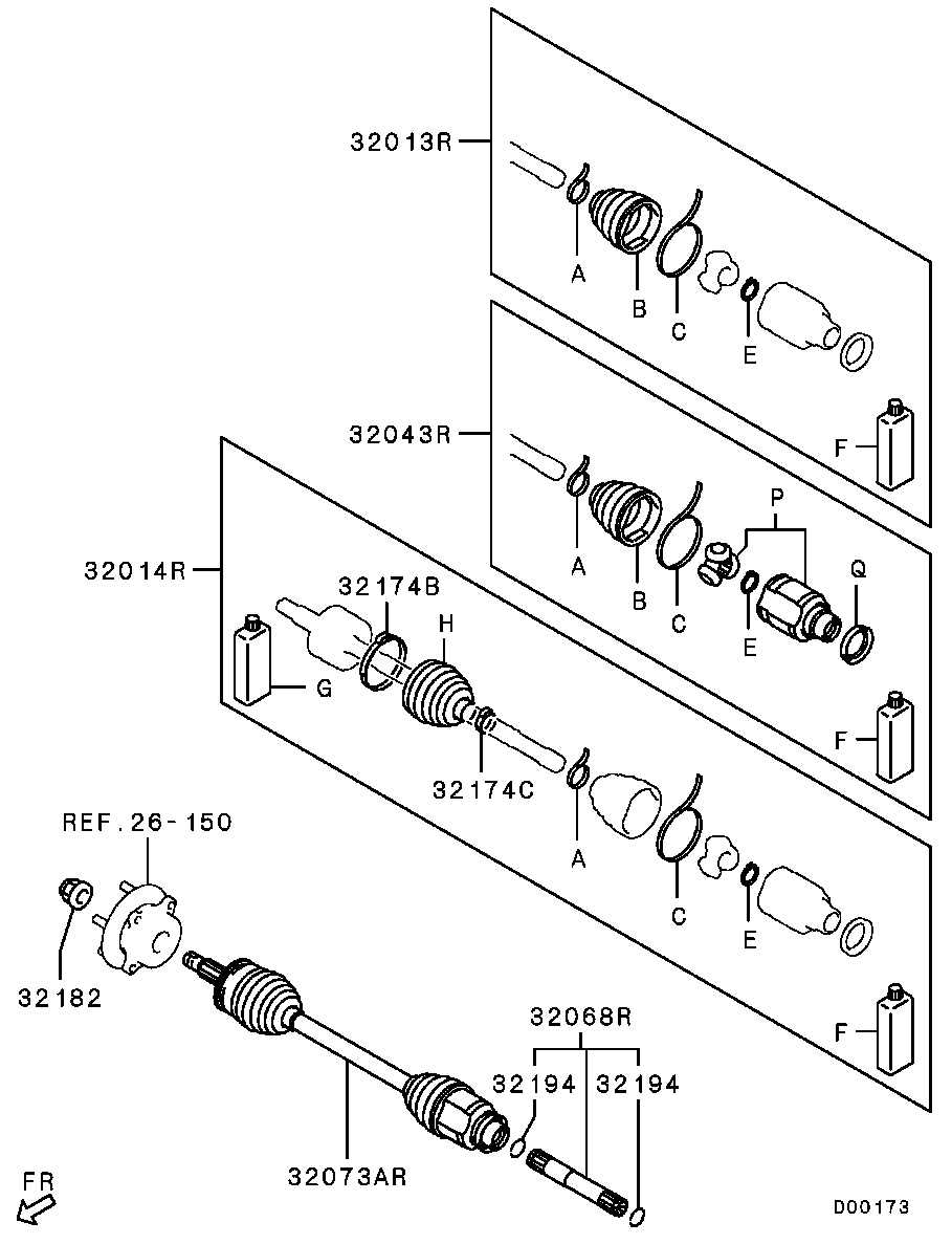 Front Axle Drive Shaft