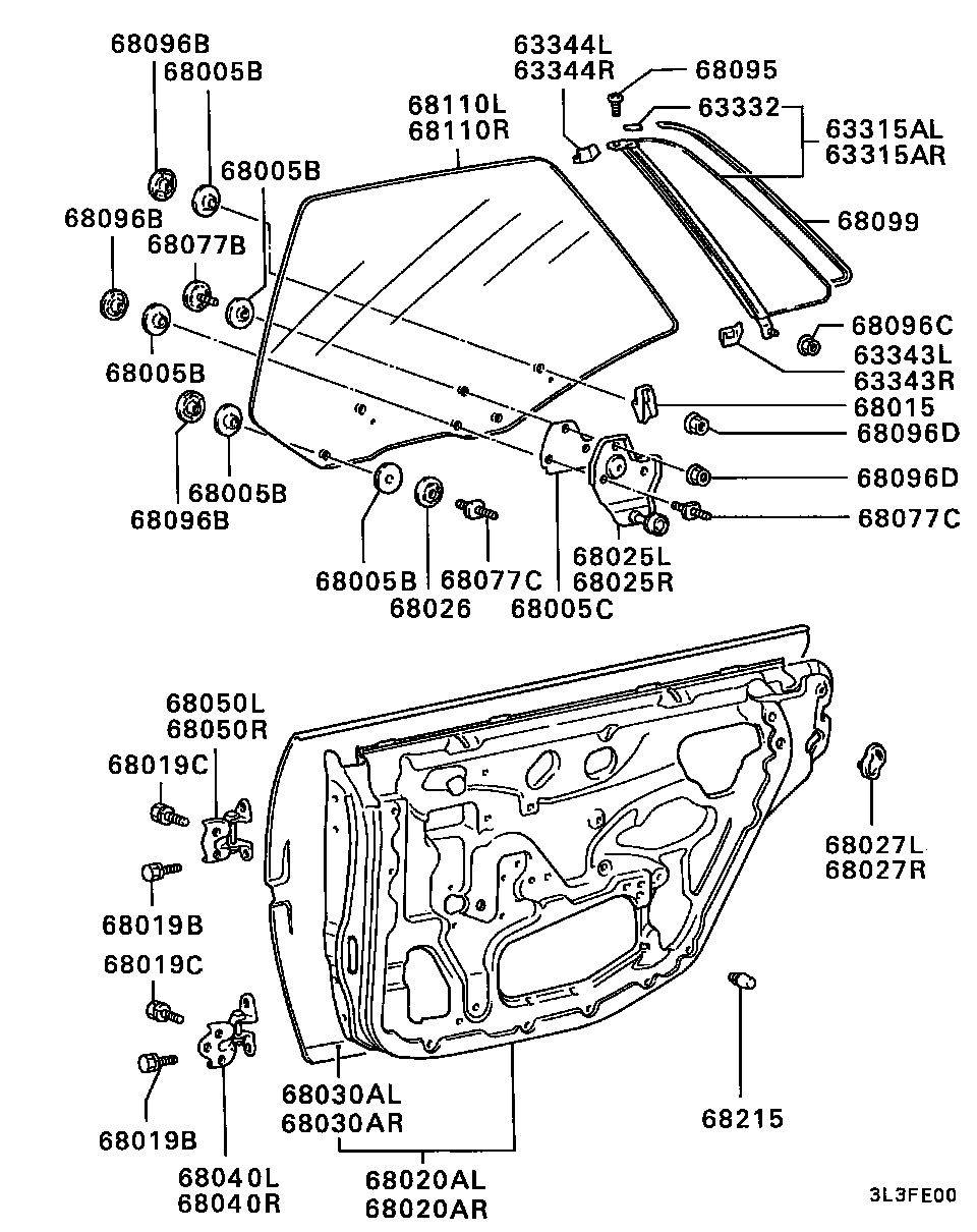 Rear Door Panel & Glass