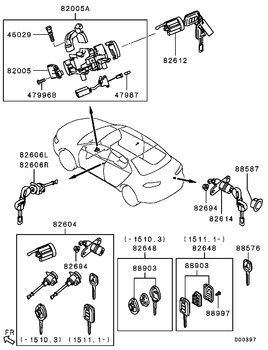 Cilindro de cerradura y llave