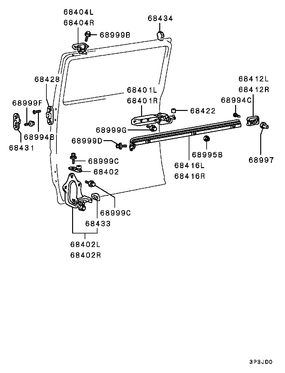 Rear Slide Door Hardware