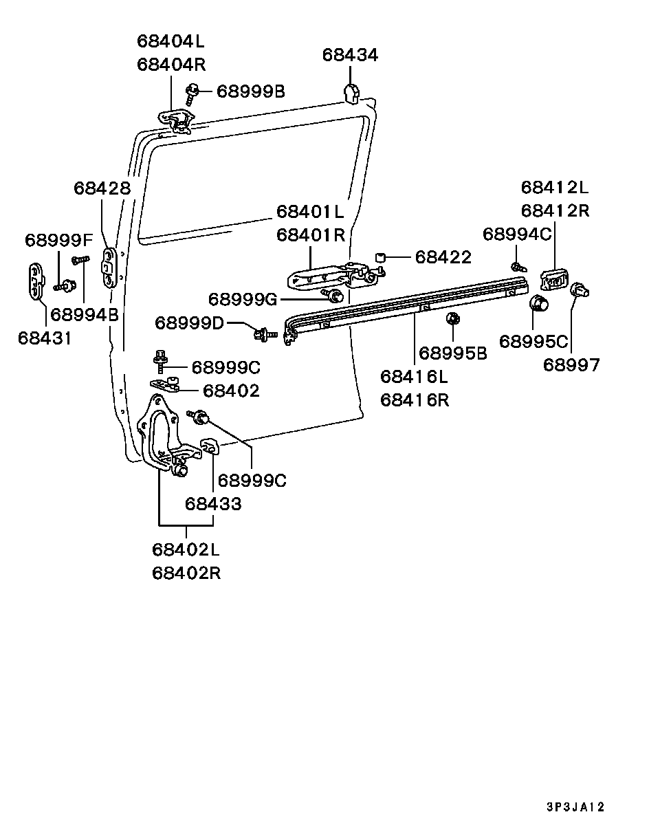 Rear Slide Door Hardware