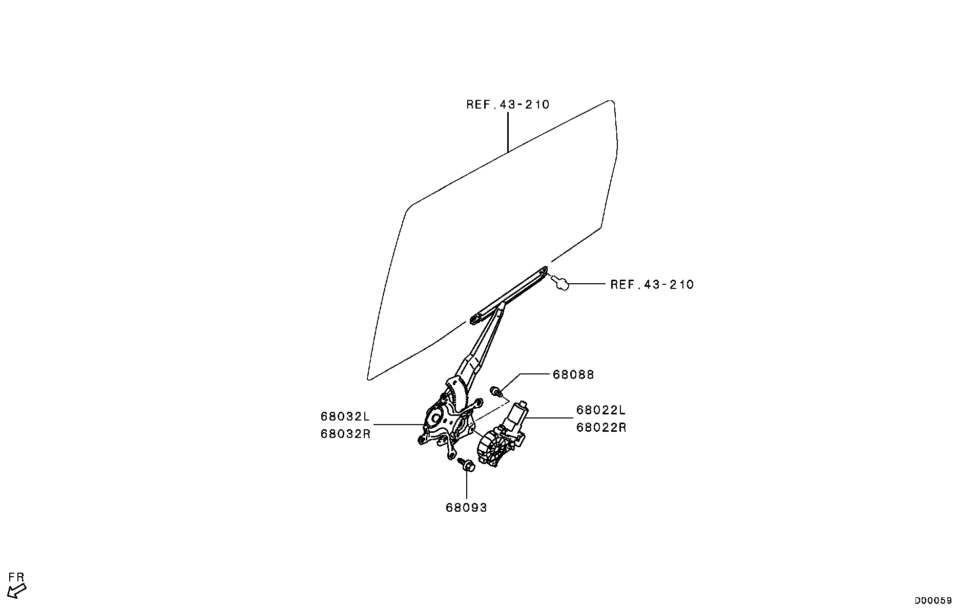 Rear Door Window Regulator