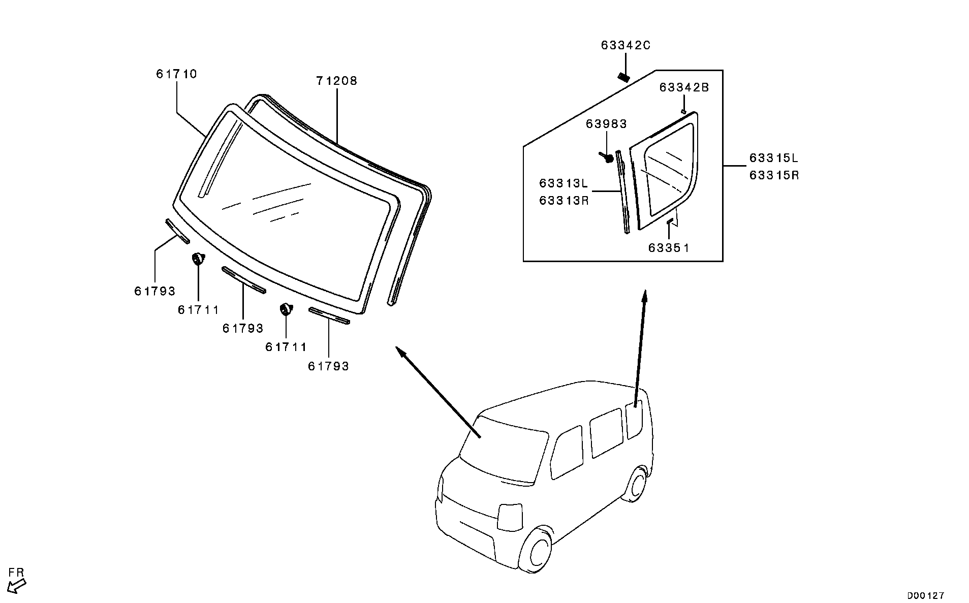 Windshield Glass & Moulding