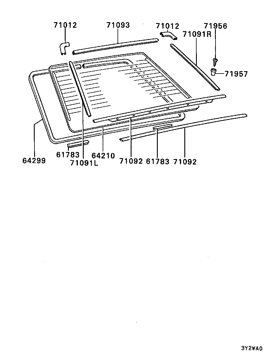 Rear Window Glass Moulding