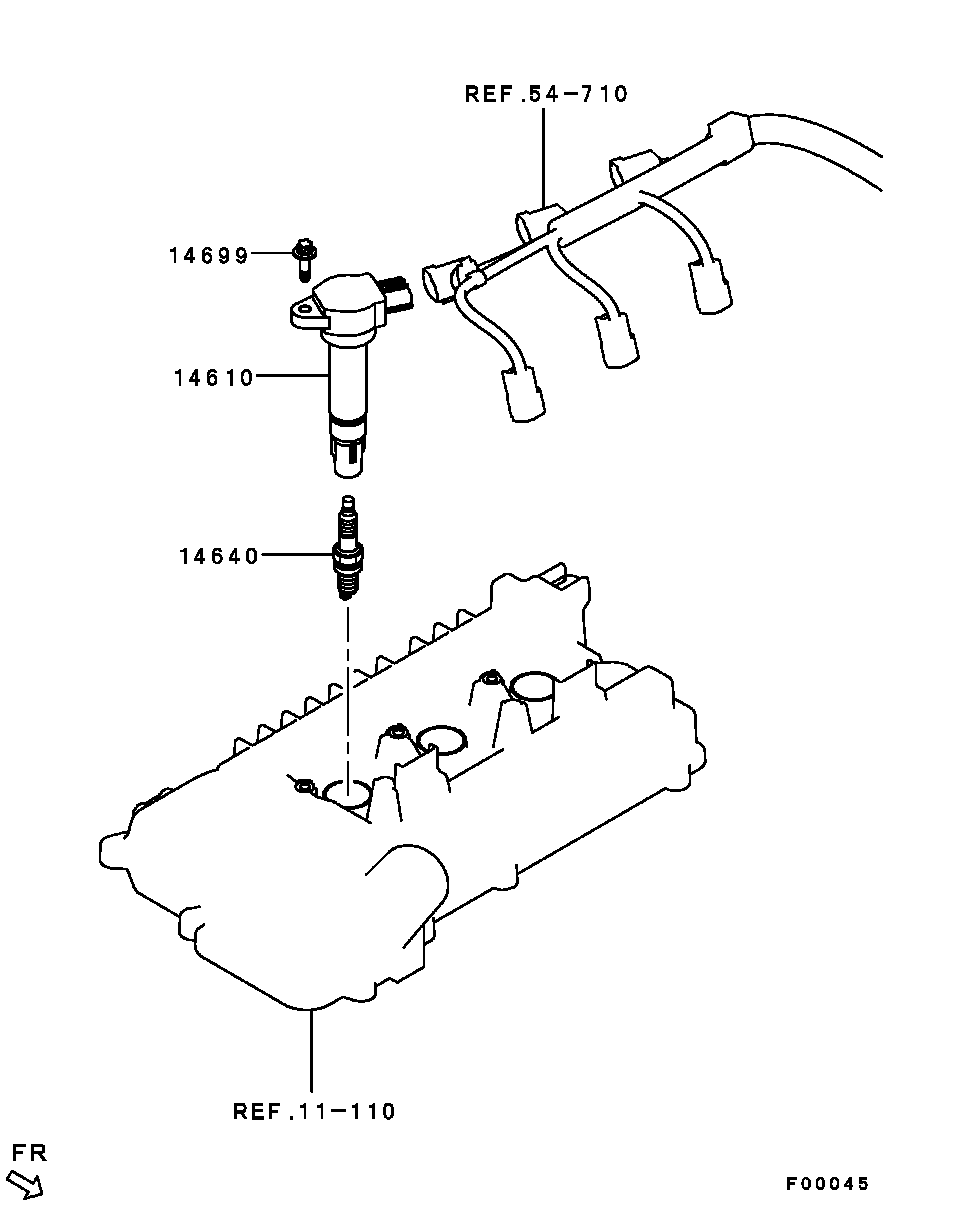 Bujía, cable y bobina