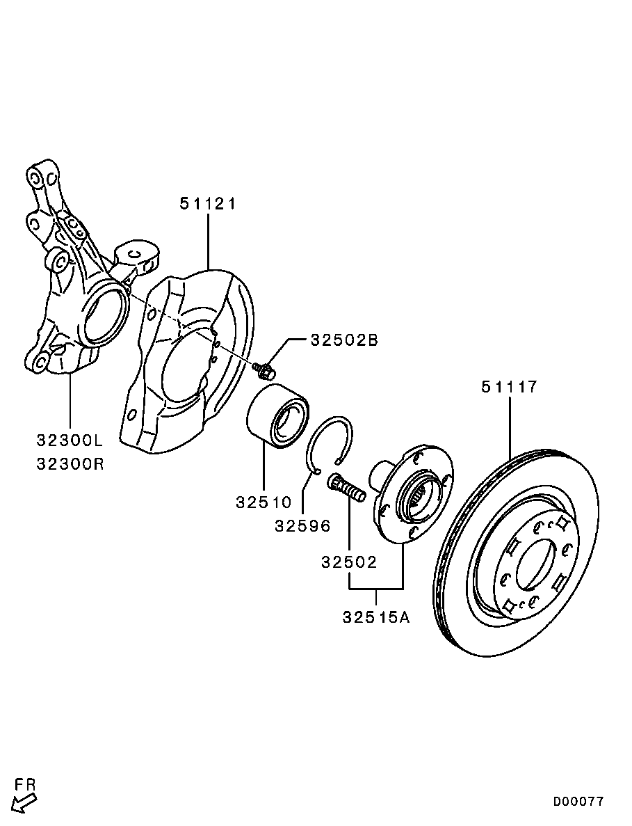 Front Axle Hub Drum