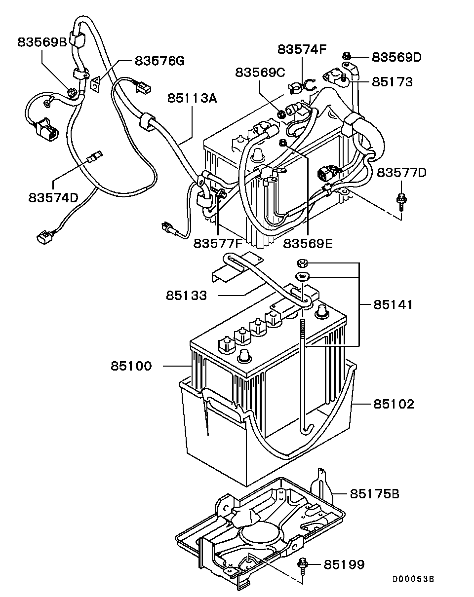 Battery Cable & Bracket