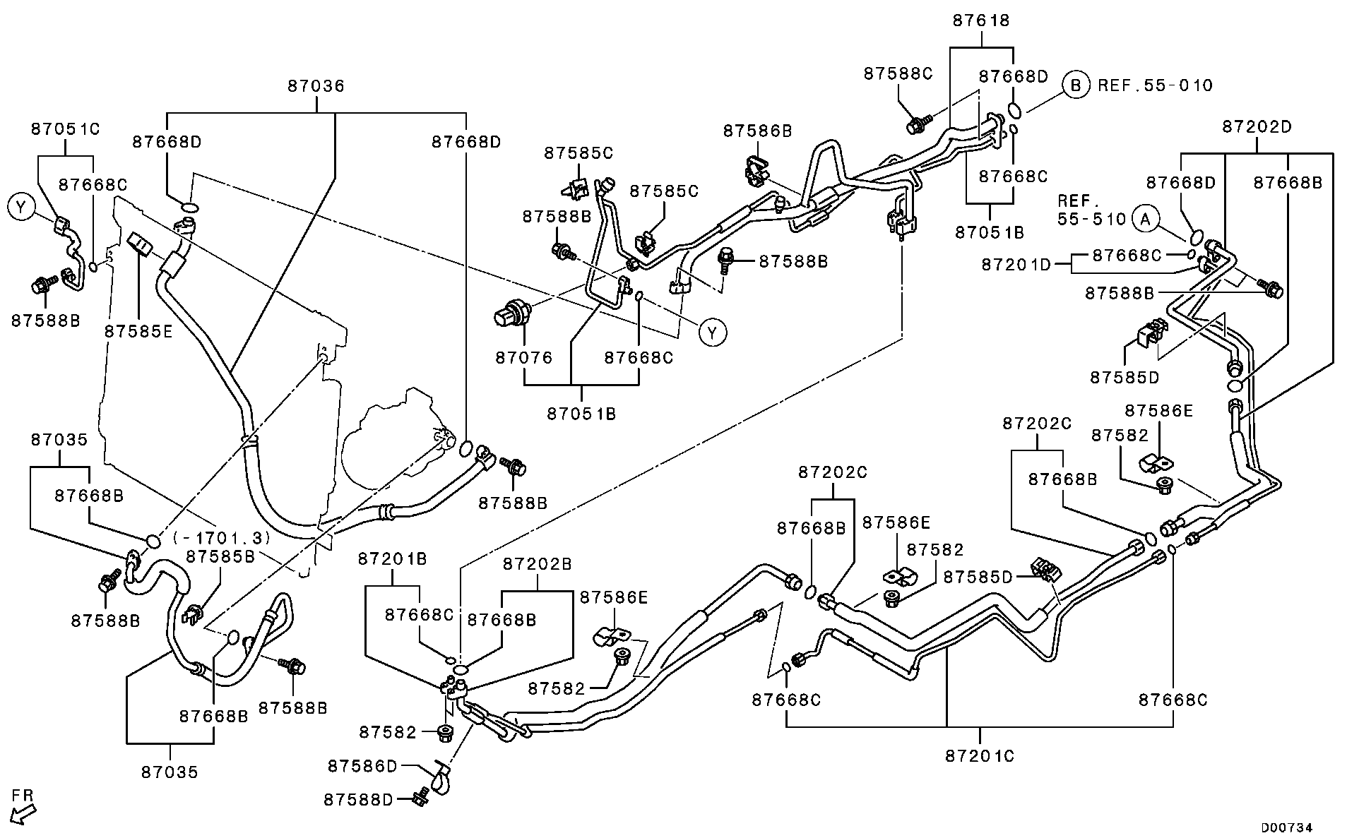 A/C Condenser, Piping