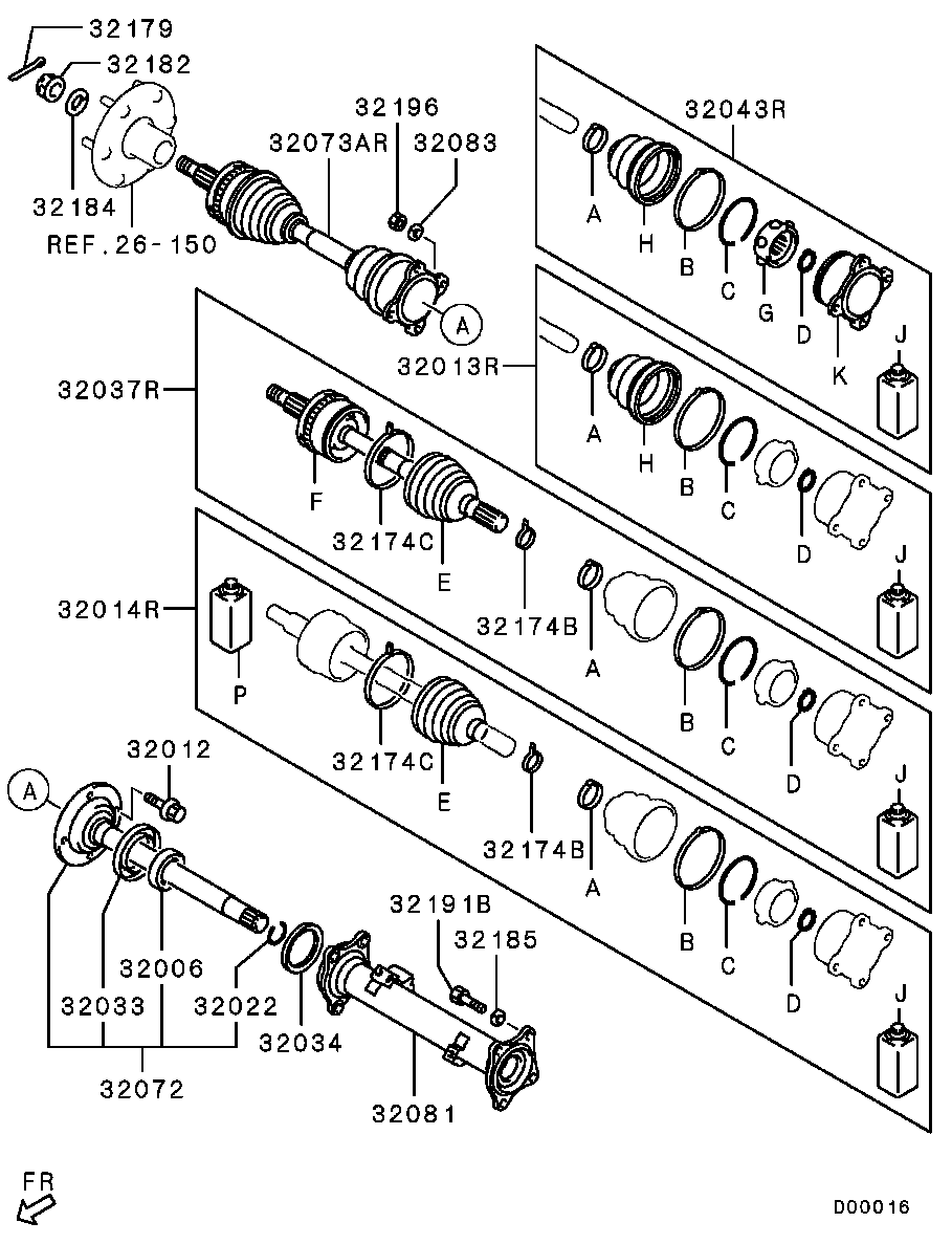 Front Axle Housing & Shaft