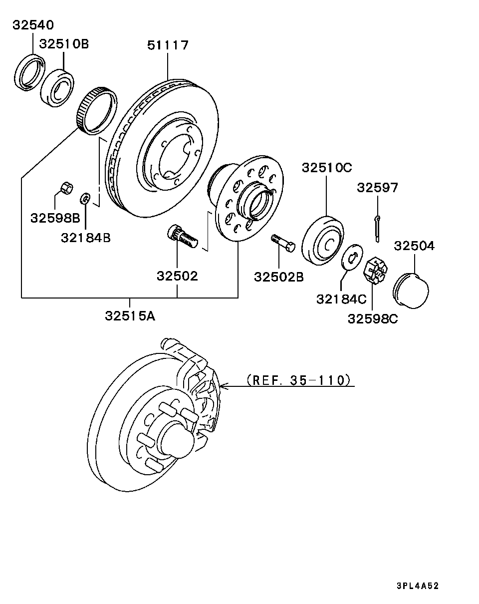 Front Axle Hub Drum