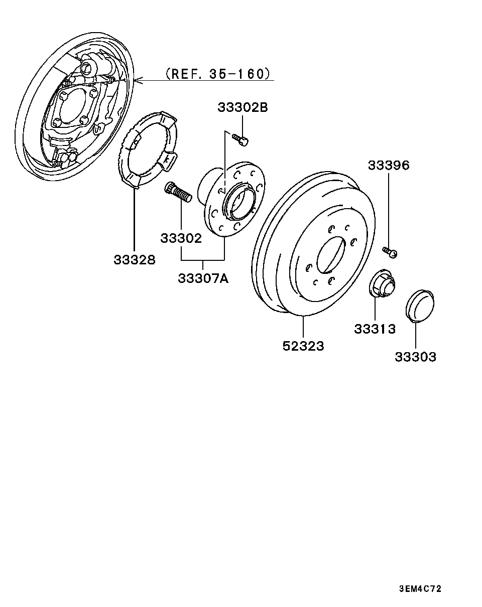 Rear Axle Hub Drum