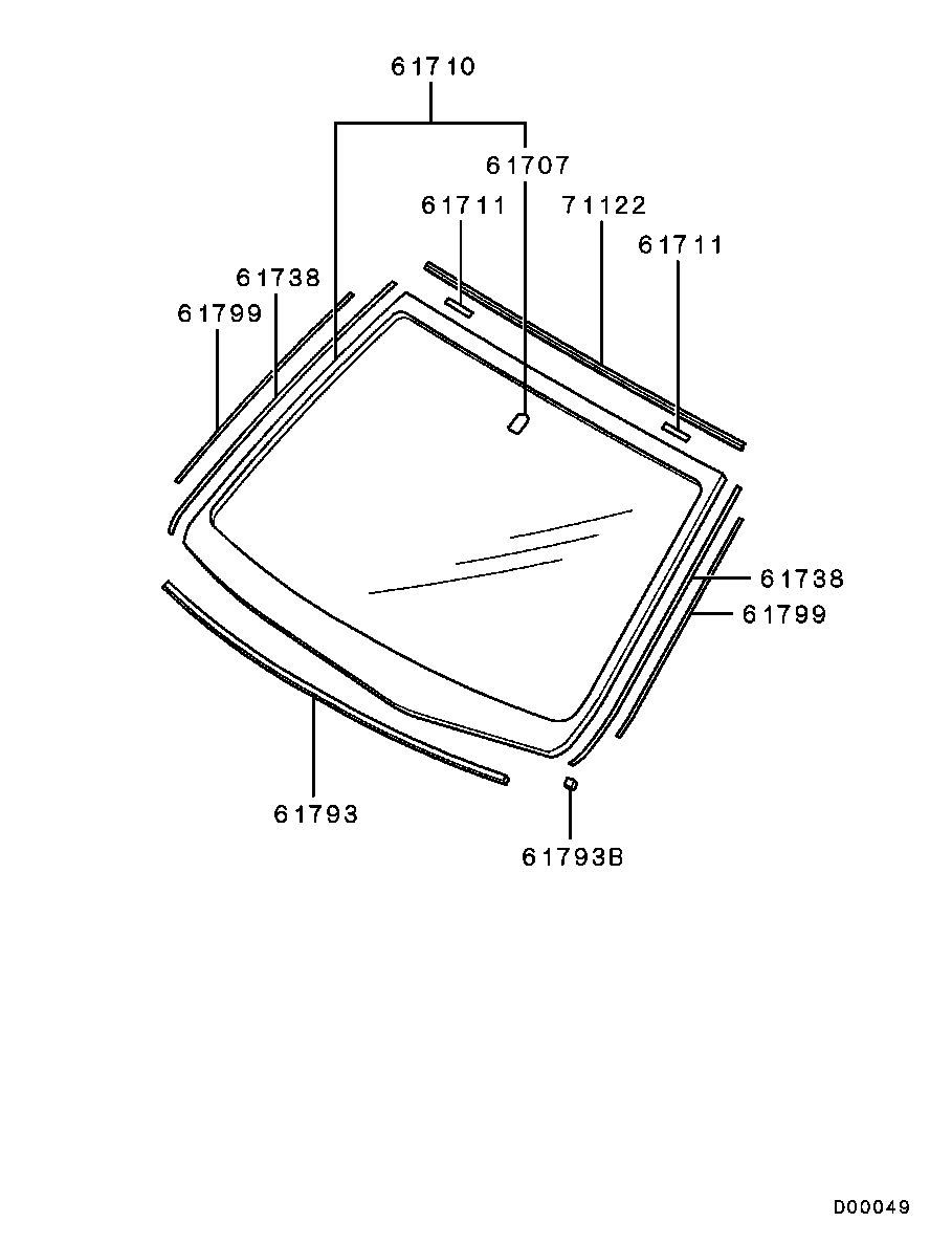 Windshield Glass & Moulding