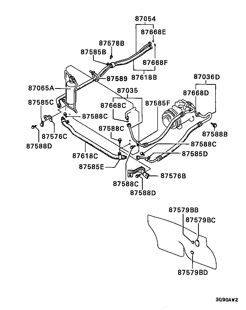 A/C Condenser, Piping