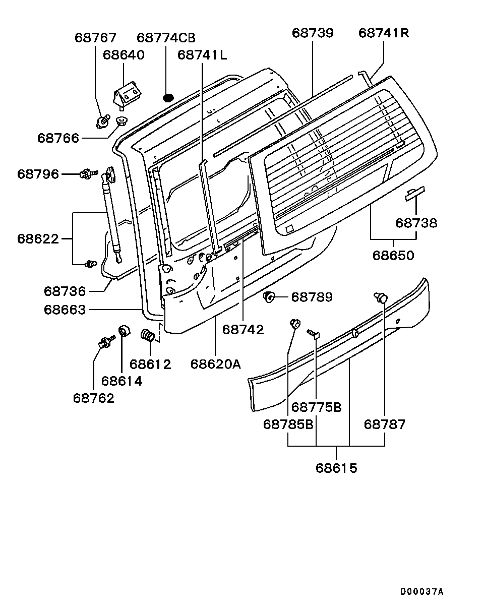 Tailgate Panel Glass