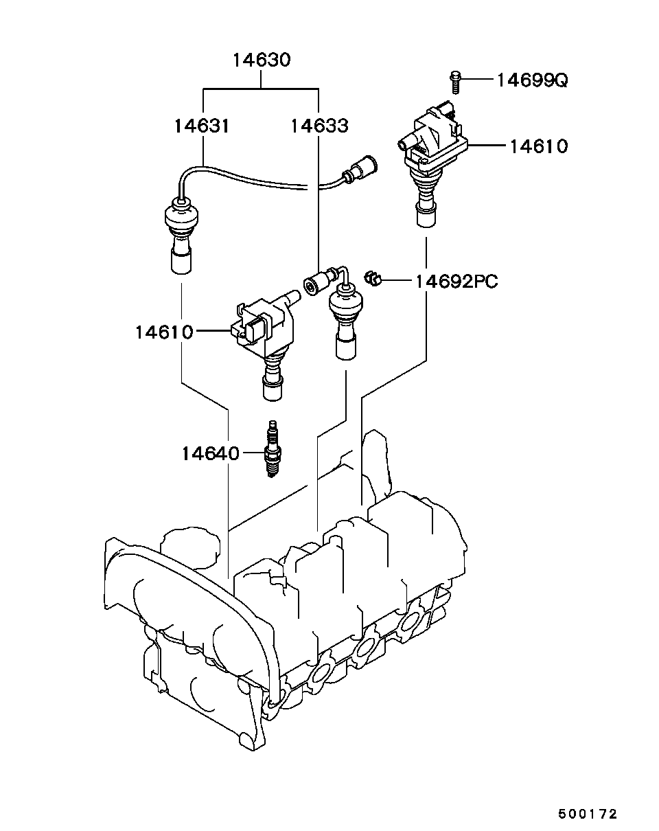 Spark Plug, Cable & Coil