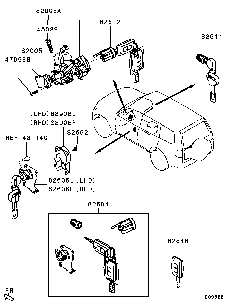 Cilindro de cerradura y llave