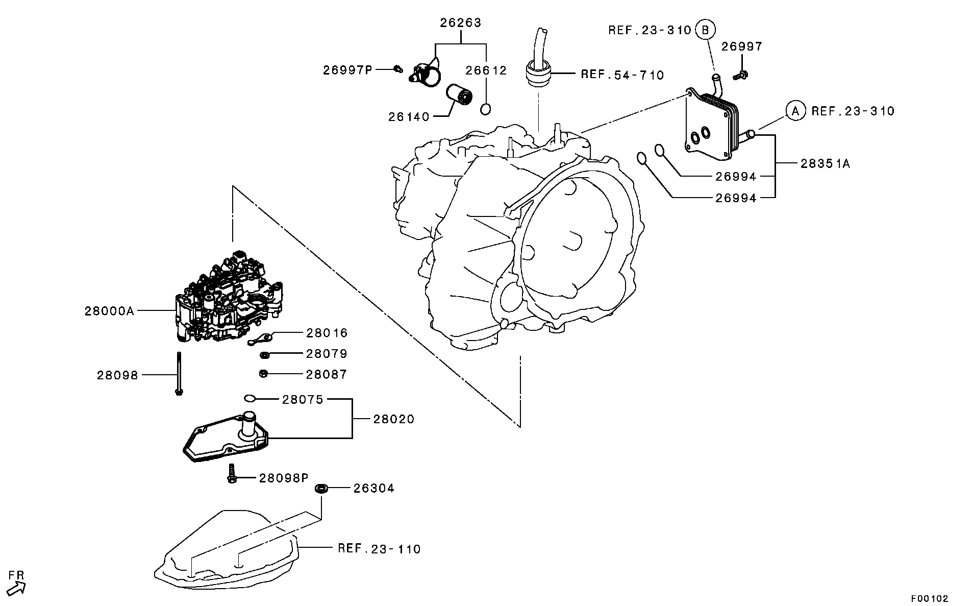 Cuerpo de válvula de transmisión