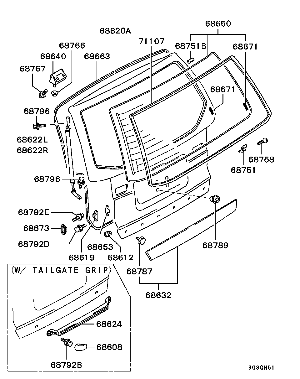 Tailgate Panel Glass