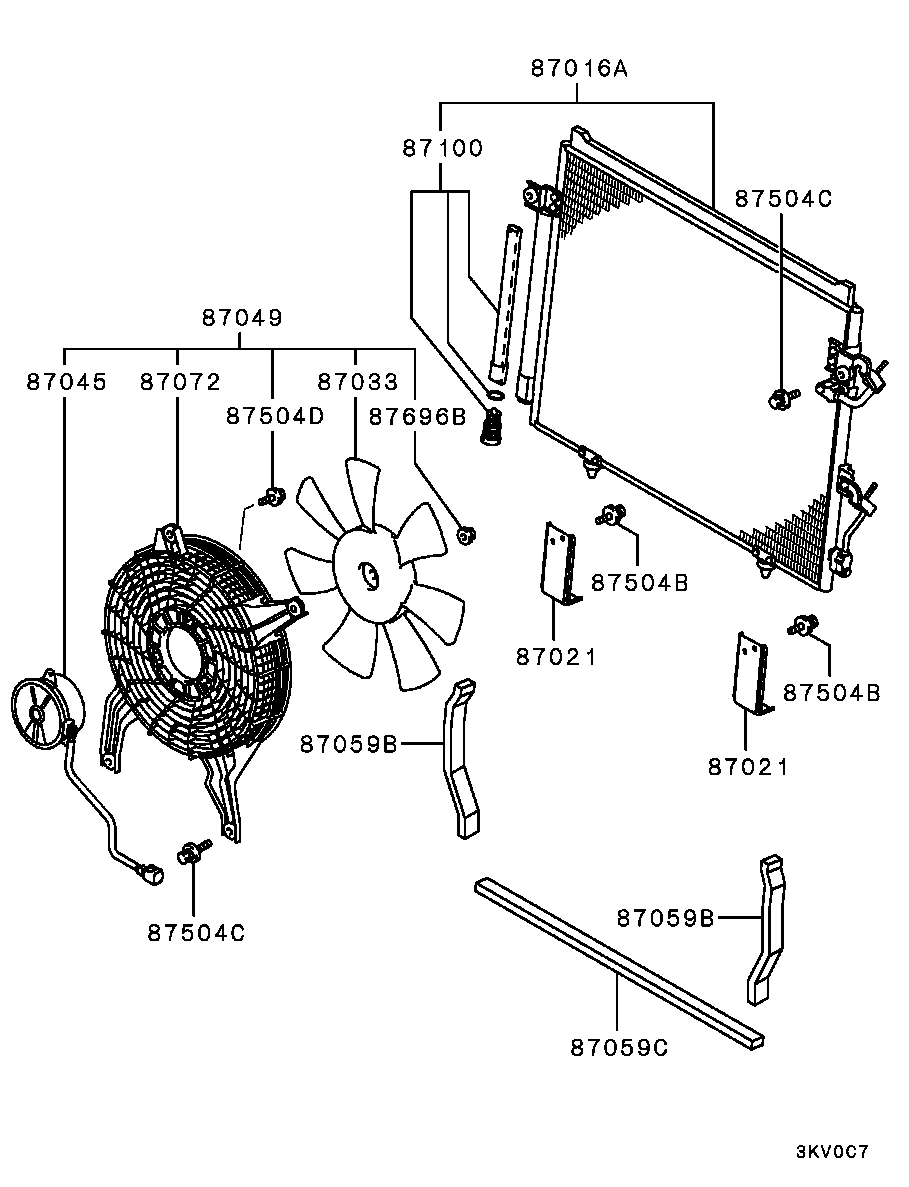 A/C Condenser, Piping