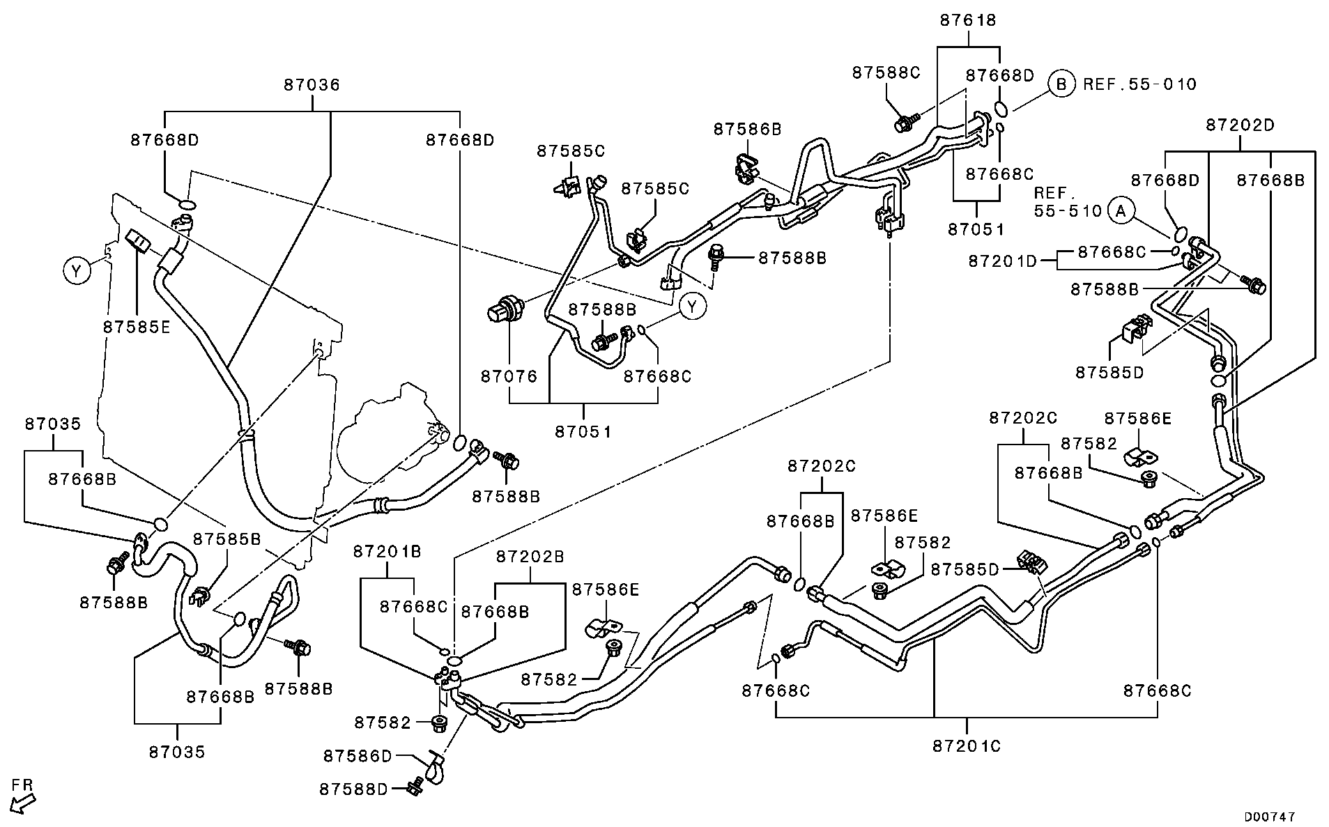 A/C Condenser, Piping