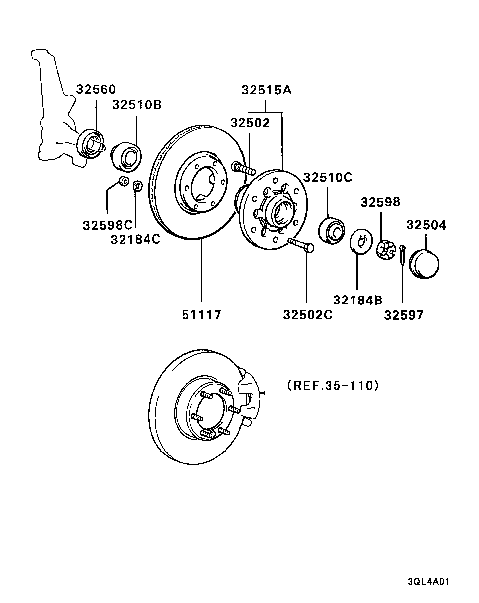 Front Axle Hub Drum