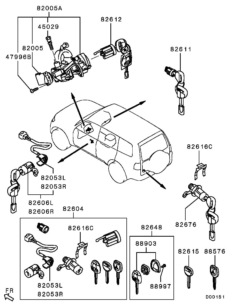 Cilindro de cerradura y llave