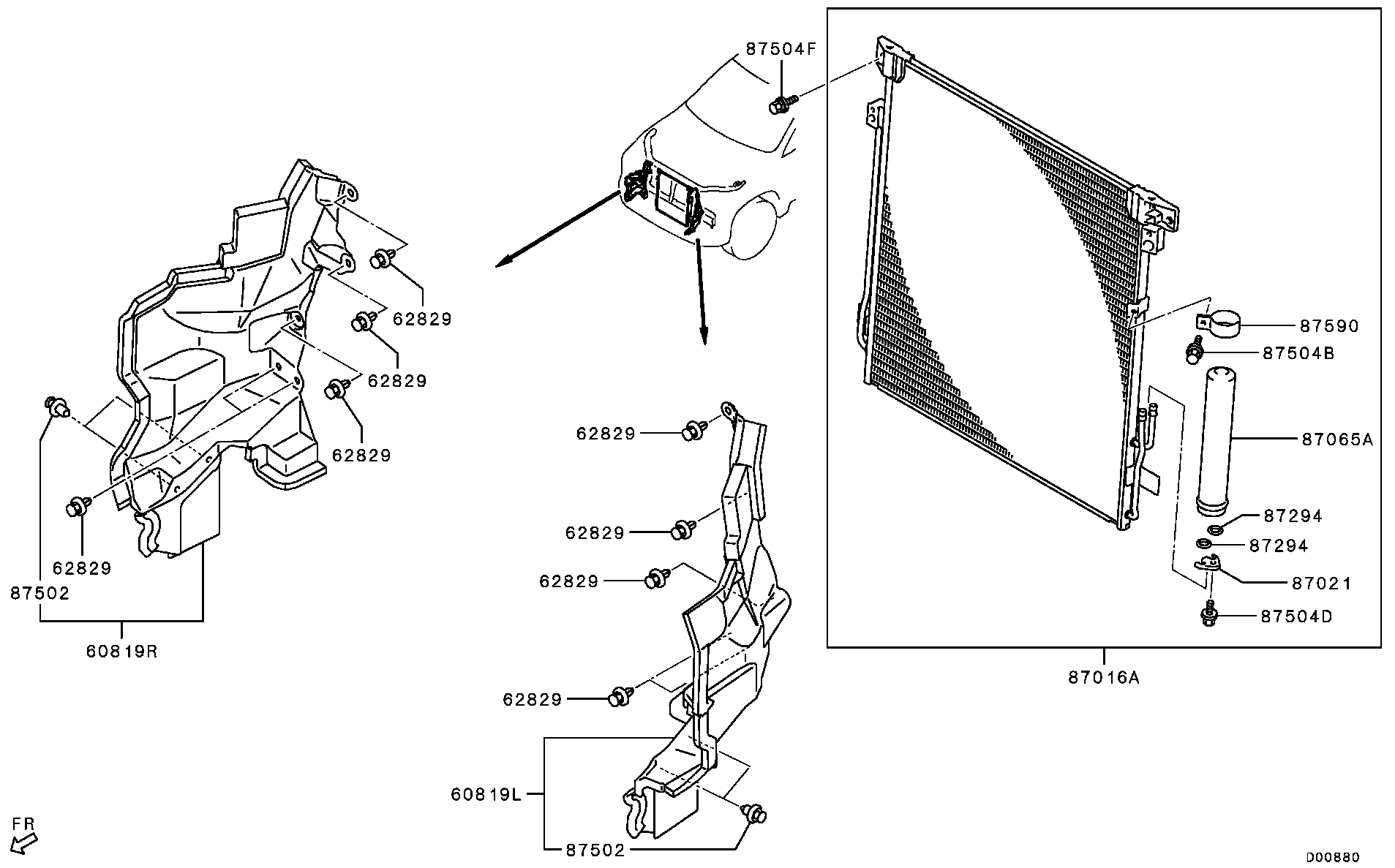 A/C Condenser, Piping