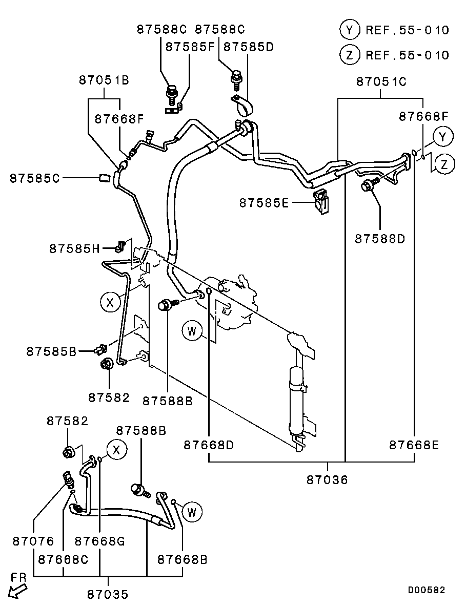 A/C Condenser, Piping