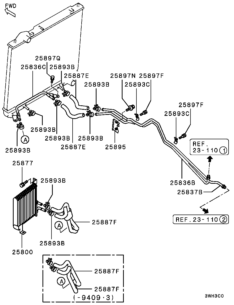 Tubo y enfriador de aceite de transmisión