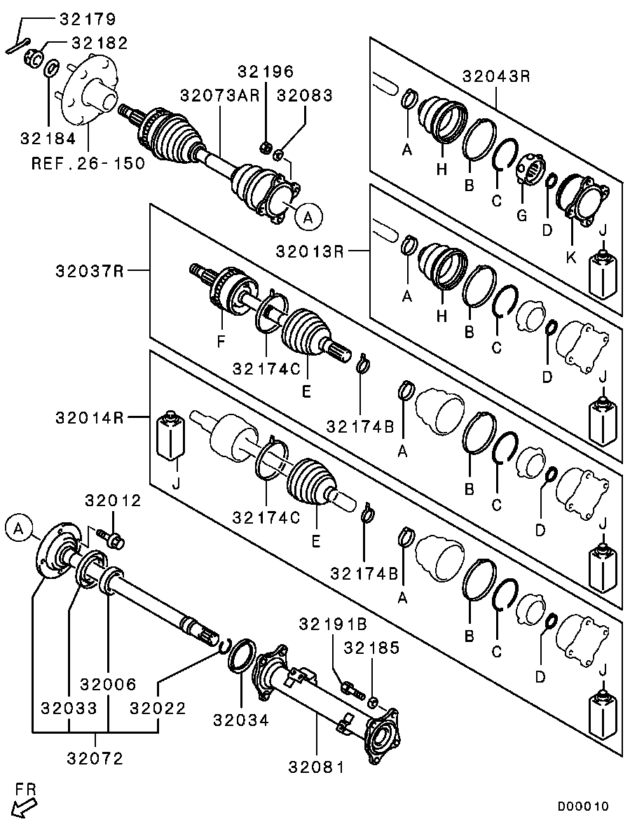 Front Axle Housing & Shaft