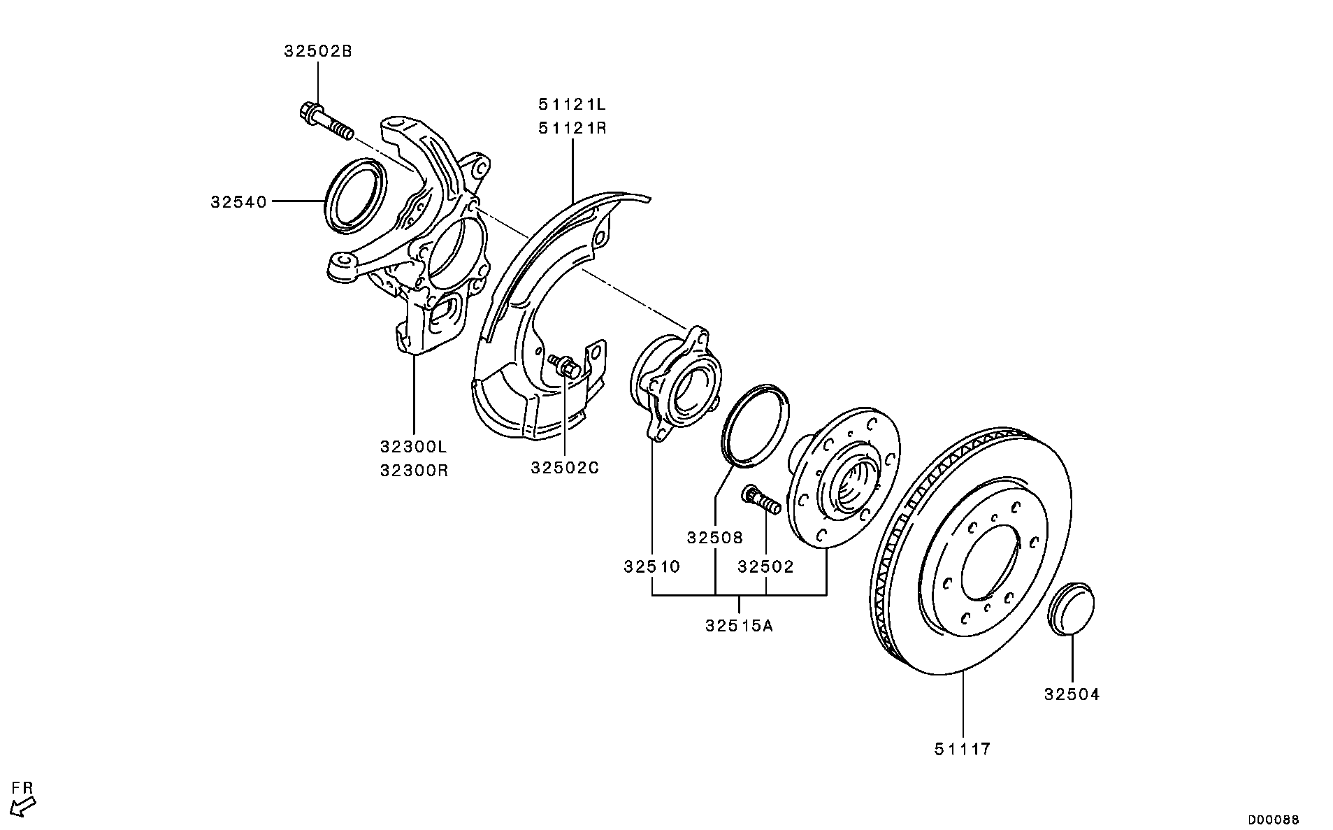 Front Axle Hub Drum