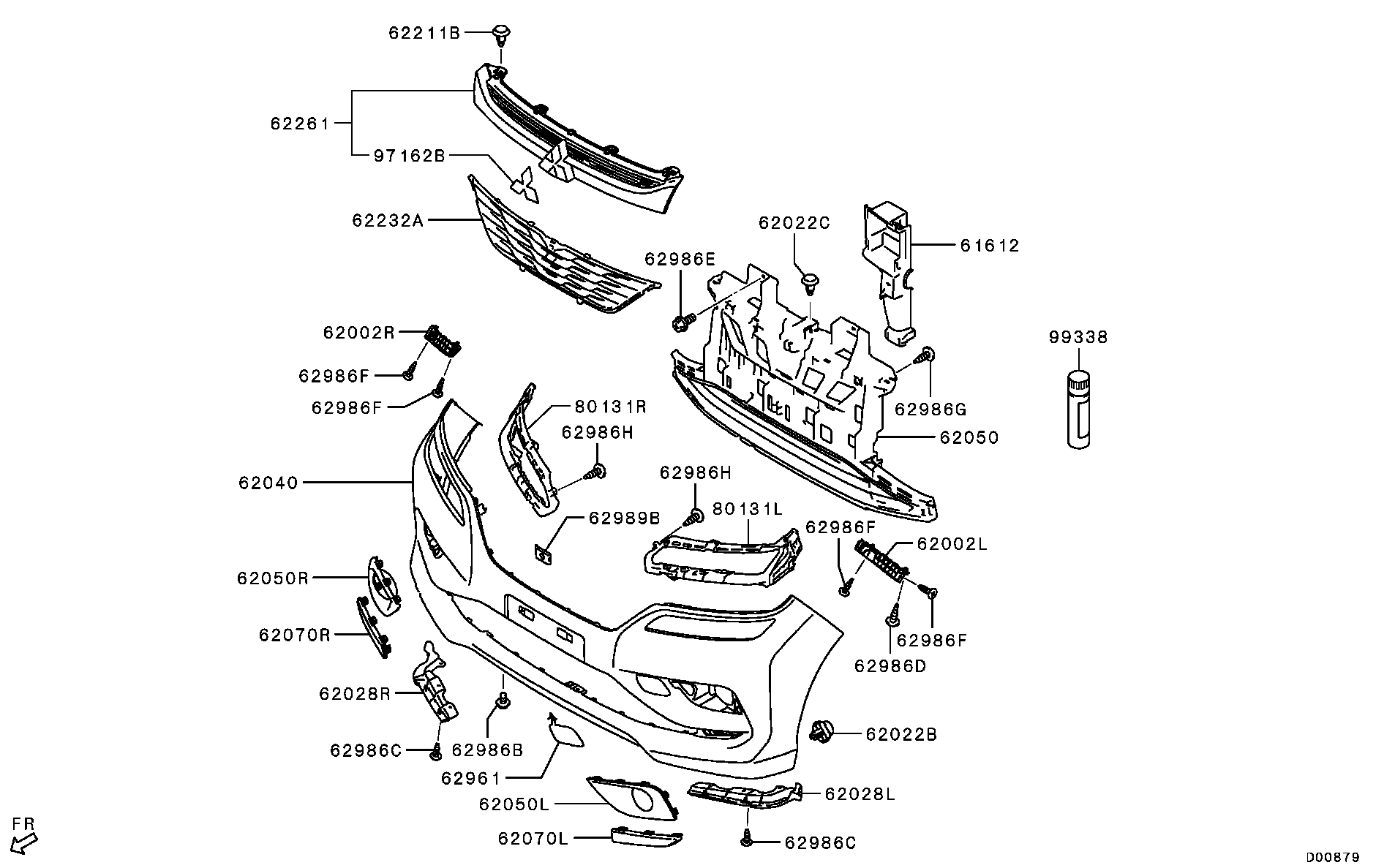 Soporte del parachoques delantero