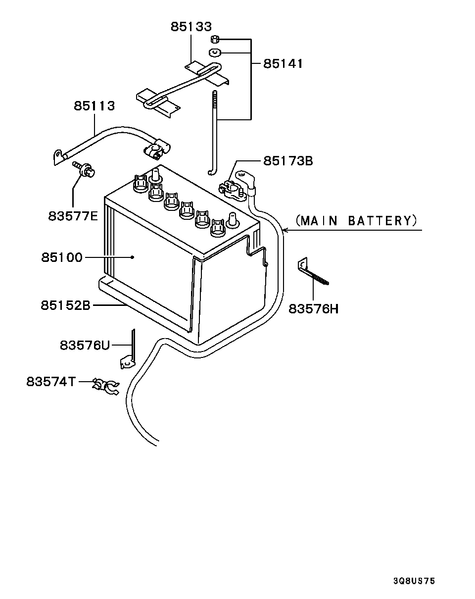 Battery Cable & Bracket