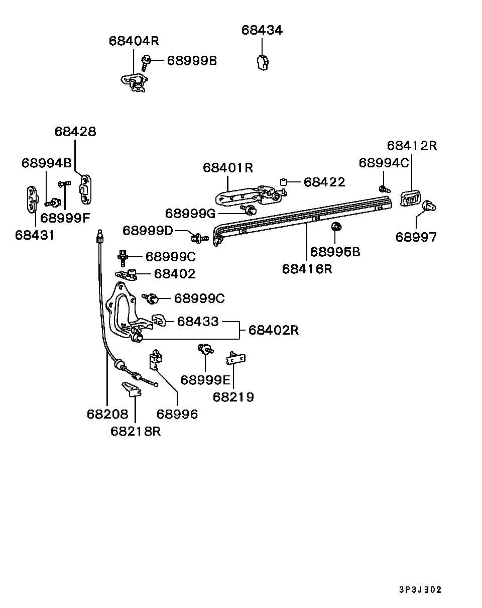 Rear Slide Door Hardware