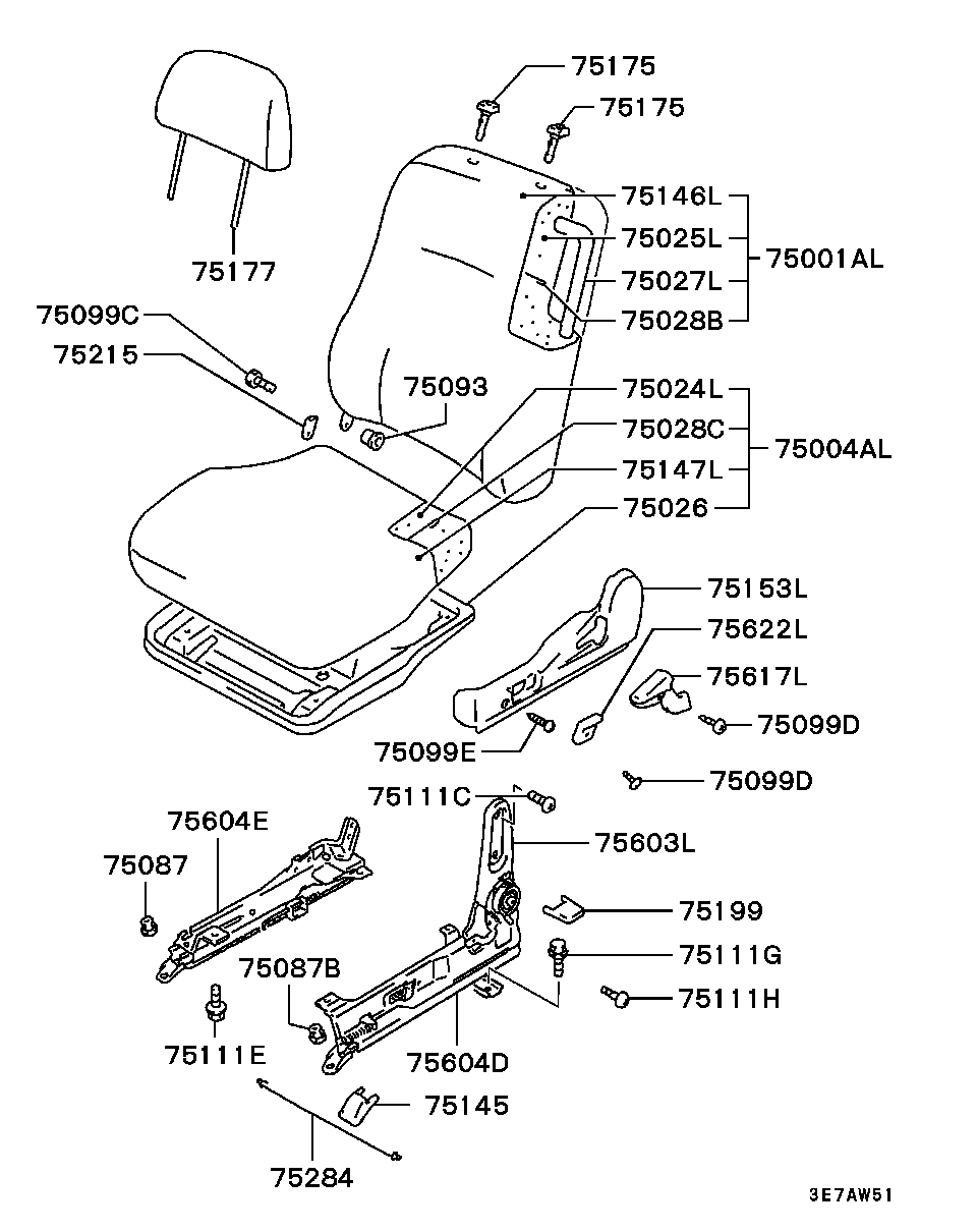 MB969387 Genuine Mitsubishi Cushion Assy,Fr Seat,Lh | Megazip