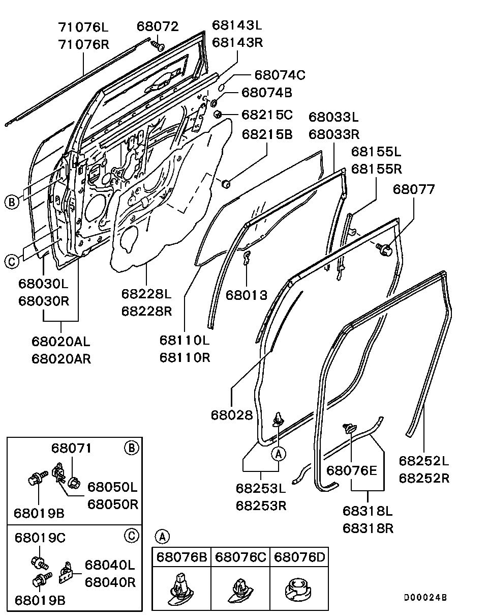 Rear Door Panel & Glass