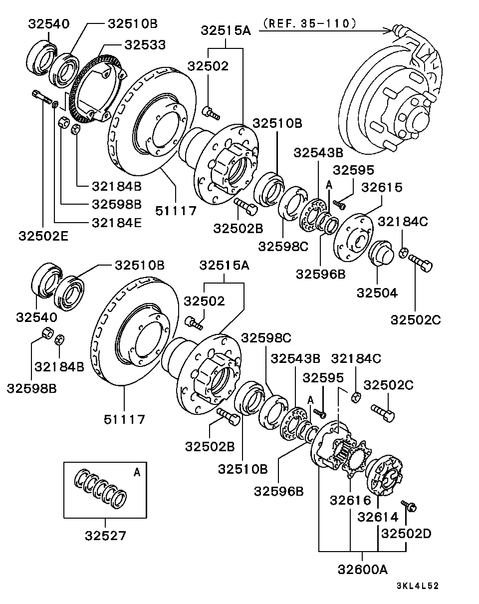 Front Axle Hub Drum