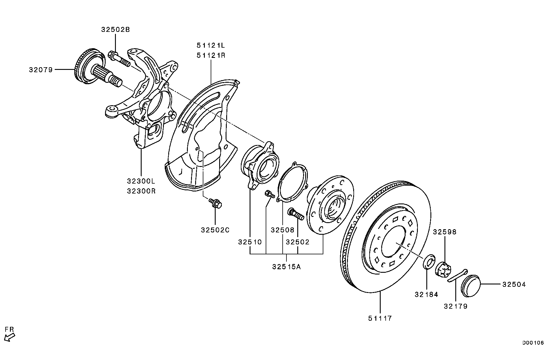 Front Axle Hub Drum