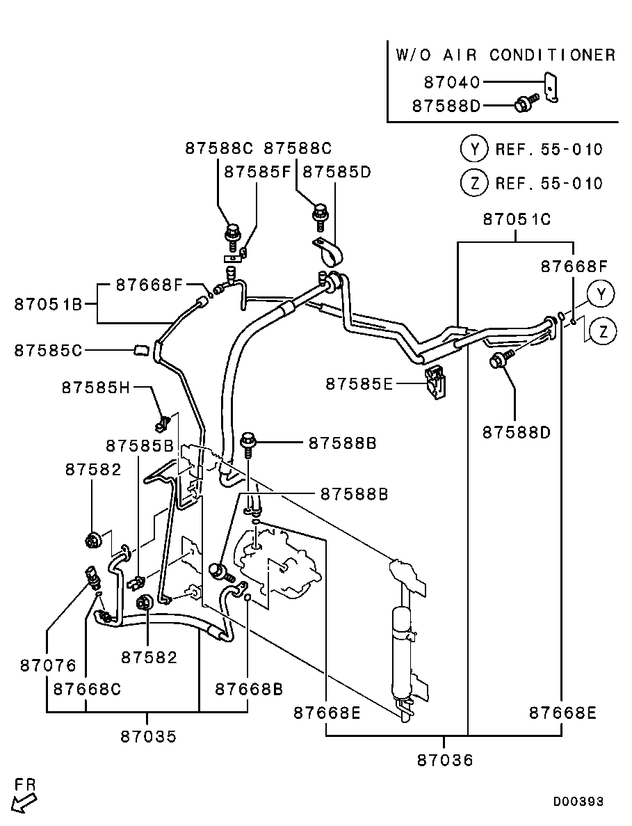 A/C Condenser, Piping